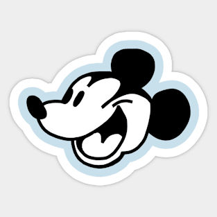 Steamboat Willie Cartoon Mouse Portrait Sticker